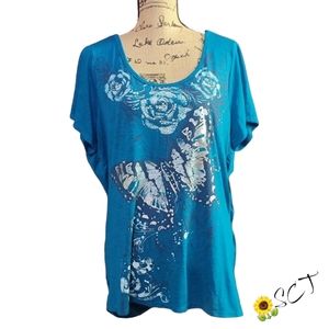 STYLE & CO - 1X Aqua Blue 🦋 Blouse